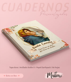 Cuadernos religiosos personalizados, cuadernos de oración, regalos religiosos para mujer