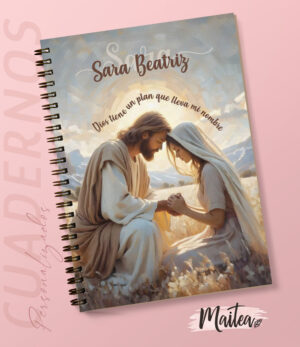 Cuadernos religiosos personalizados, cuadernos de oración, cuaderno de Jesús Emaús