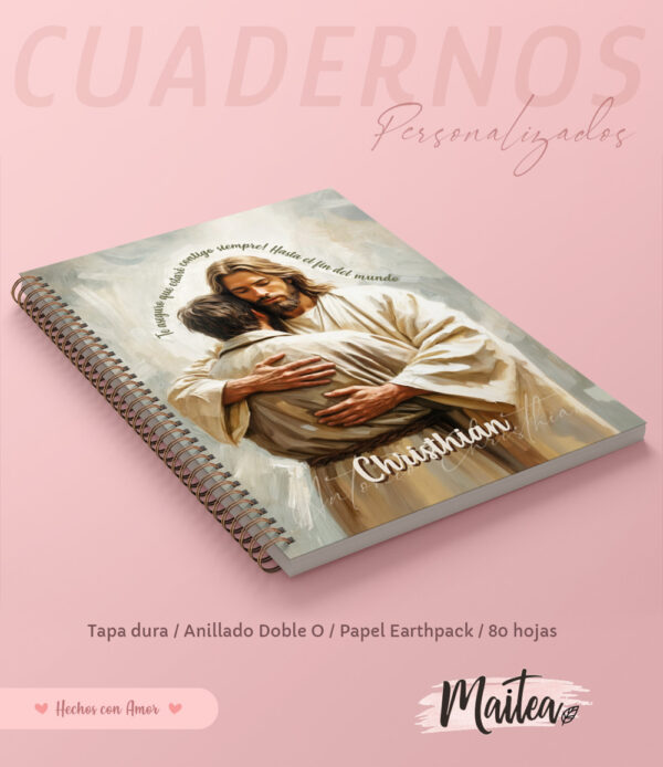 Cuadernos religiosos personalizados, cuadernos de oración, cuaderno de Jesús Emaús