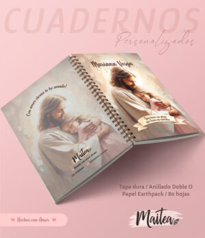 Cuadernos religiosos personalizados, cuadernos de oración, cuaderno de Jesús Emaús