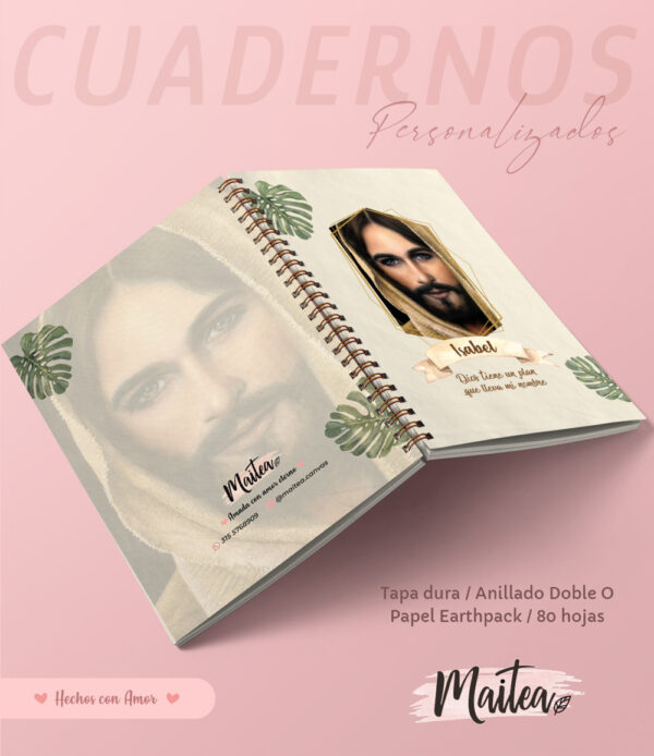 Cuadernos religiosos personalizados, cuadernos de oración cuadernos de Jesús, cuadernos de la virgen maría, cuadernos de san José