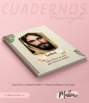 Cuadernos religiosos personalizados, cuadernos de oración cuadernos de Jesús, cuadernos de la virgen maría, cuadernos de san José, cuaderno de Jesús de Emaús