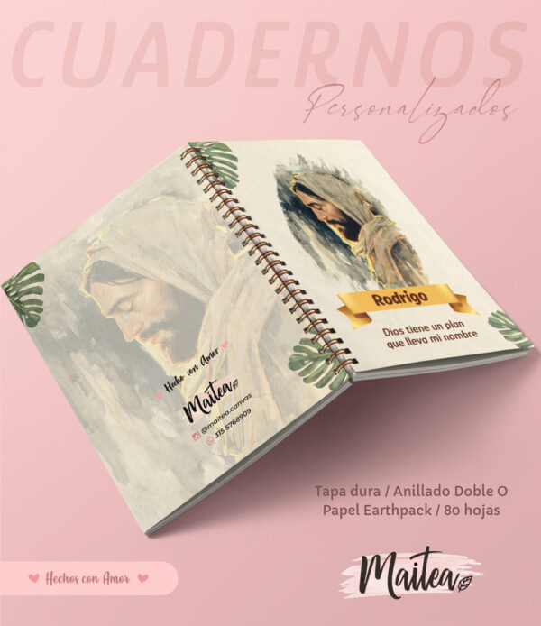 Cuadernos religiosos personalizados, cuadernos de oración cuadernos de Jesús, cuadernos de la virgen maría, cuadernos de san José