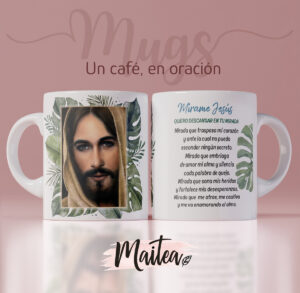 Tazas de la Virgen, Tazas de Jesús, Mugs de San José, Mugs religiosos, Jesús Emaús