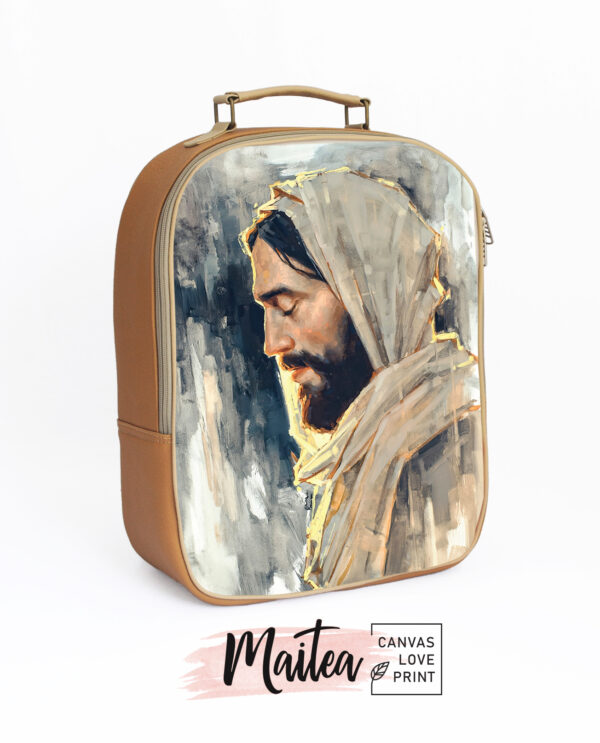 Morral para hombre con motivo de Jesús