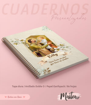 Cuadernos religiosos personalizados, cuadernos de oración cuadernos de Jesús, cuadernos de la virgen maría, cuadernos de san José