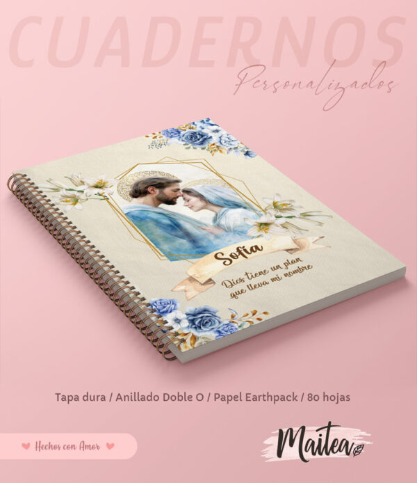 Cuadernos religiosos personalizados, cuadernos de oración cuadernos de Jesús, cuadernos de la virgen maría, cuadernos de san José