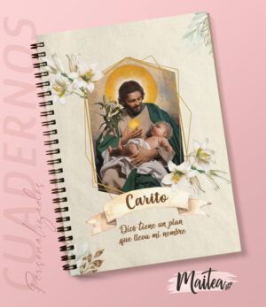 Cuadernos religiosos personalizados, cuadernos de oración cuadernos de Jesús, cuadernos de la virgen maría, cuadernos de san José