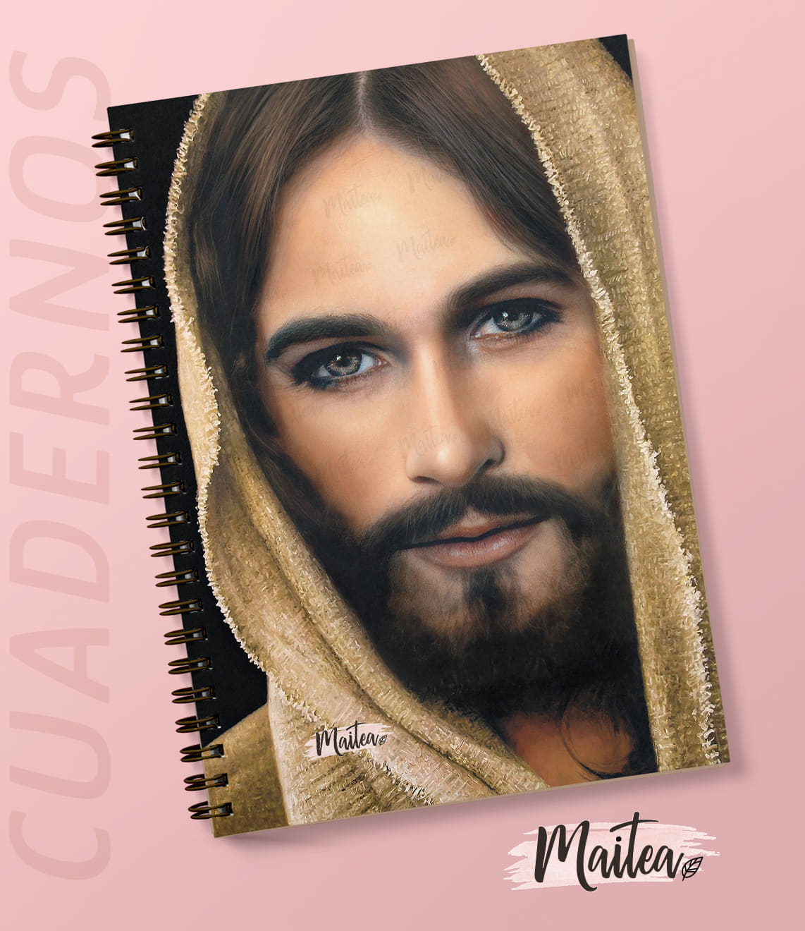 Cuaderno Jesús Emaús, Mirada de Jesús Cuadernos religiosos personalizados, cuadernos de oración, cuaderno de Jesús Emaús