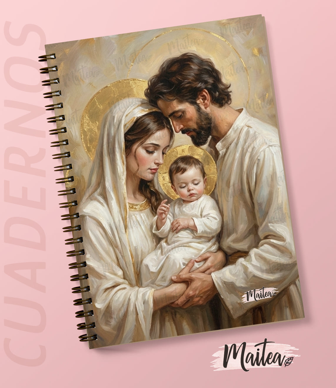 9 Cuadernos religiosos personalizados, cuadernos de oración, cuaderno de Jesús Emaús, cuadernos de la Virgen, cuadernos de la virgencita, cuadernos católicos, cuadernos de San José, cuadernos personalizados.