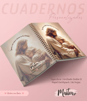 Cuadernos religiosos personalizados, cuadernos de oración, cuaderno de Jesús Emaús