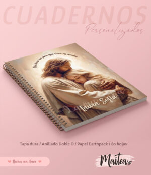 Cuadernos religiosos personalizados, cuadernos de oración, cuaderno de Jesús