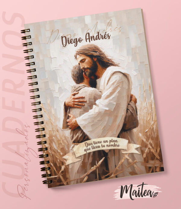 Cuadernos religiosos personalizados, cuadernos de oración, cuaderno de Jesús Emaús