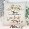 regalo religioso cojin personalizado, cojines con frases cristianas, cojín estampado de Jesús