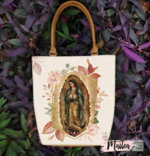 Bolsos de la Virgen de Guadalupe, bolsos en cuero de la Virgen María