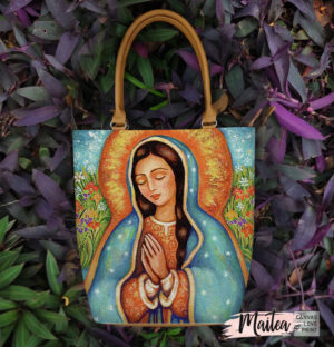 Bolsos de la Virgen de Guadalupe, bolsos en cuero de la Virgen María