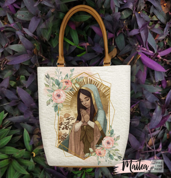 Bolsos de la Virgen de Guadalupe, bolsos en cuero de la Virgen María