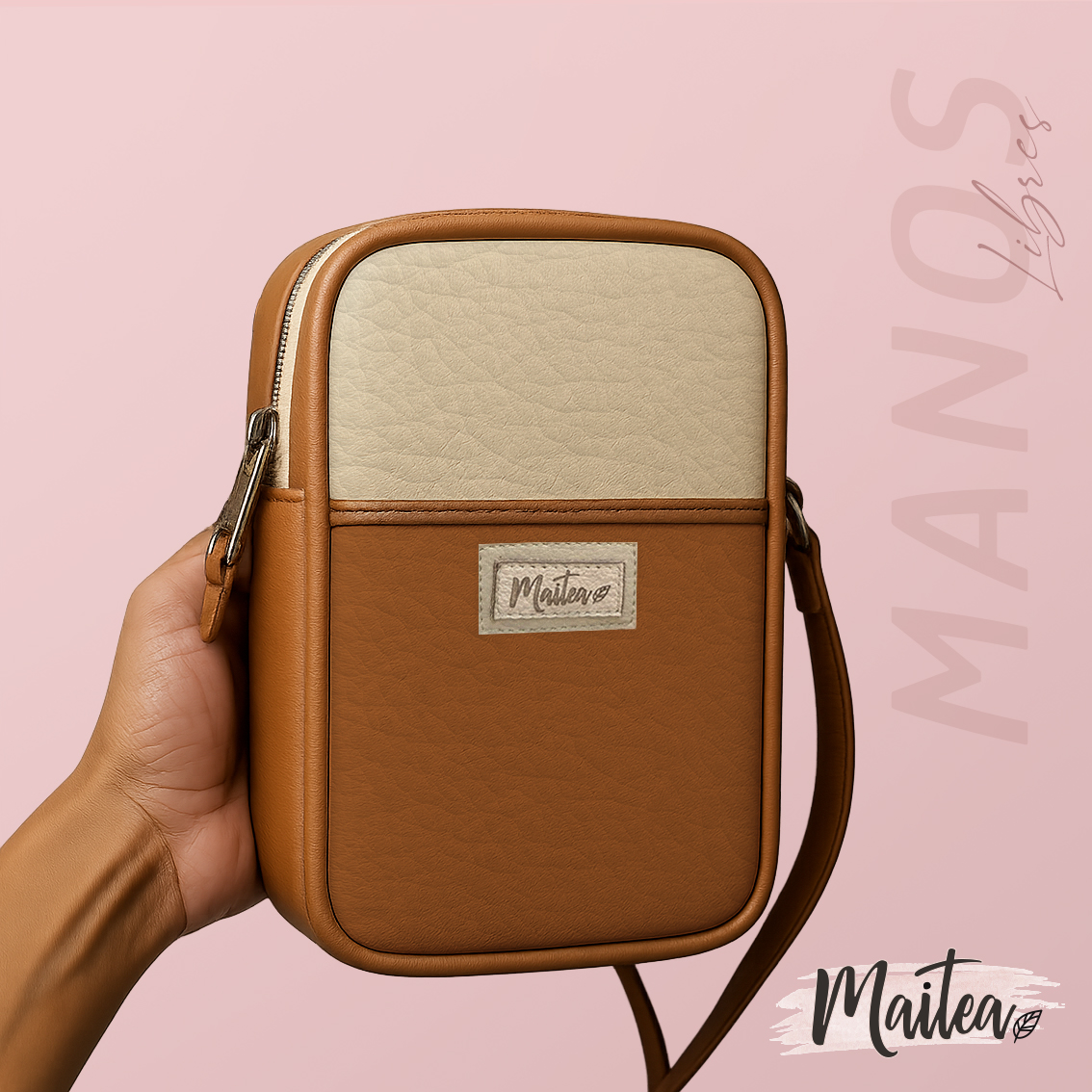 Portacelular manos libres de la virgen, bolsos religiosos colombia