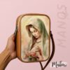 portacelular catolico, bolsos de la virgen, bolsito de la virgen, bolso con jesús, bolso cristiano, manos libres de la virgen de guadalupe, manos libres para celular, bolso para movil