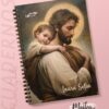 Cuadernos religiosos personalizados, cuadernos de oración, cuaderno de Jesús Emaús, cuadernos de la Virgen, cuadernos de la virgencita, cuadernos católicos, cuadernos de San José, cuadernos personalizados.