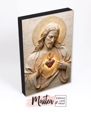 Retablo Santo Sagrado Corazón de Jesús Blanco